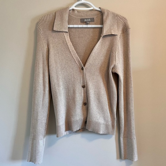 Marled Reunited Beige Button Down Sweater - Picture 5 of 9